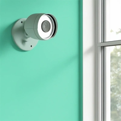Rockford vivint camera facing a window